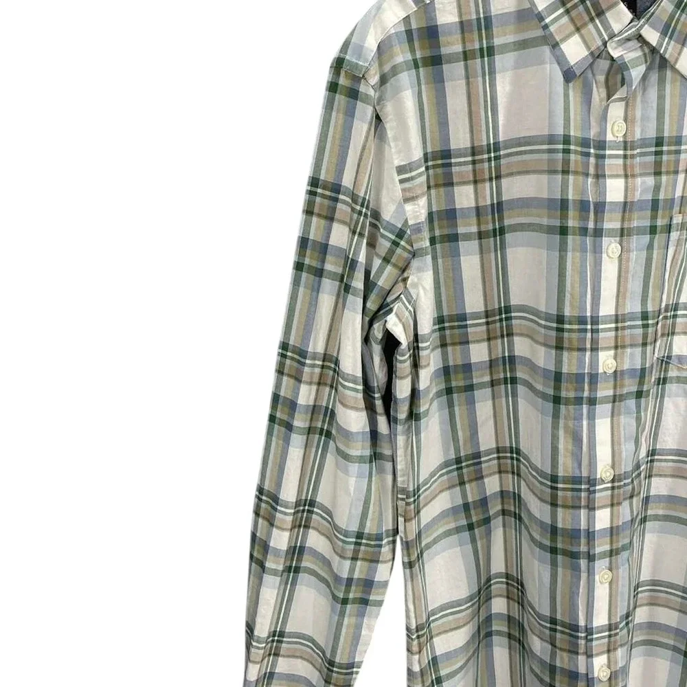 Vintage Earth Tone Plaid Button Down Mens Small Shirt‎ Cabincore Preppy Dadcore
